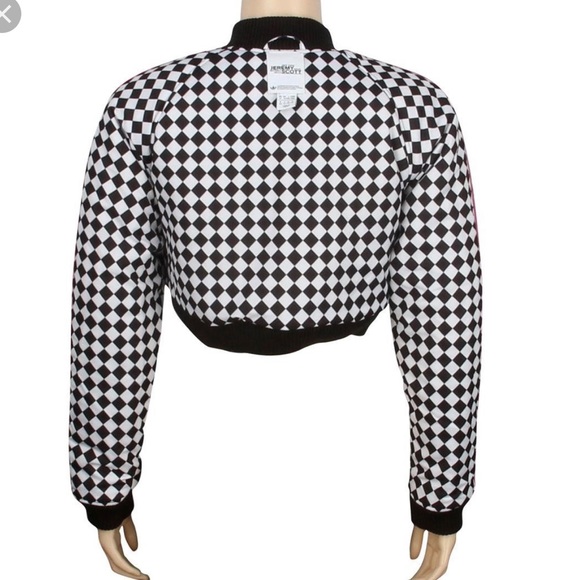 Authentic Jeremy Scott Checkered Crop Bomber coat - Picture 8 of 8